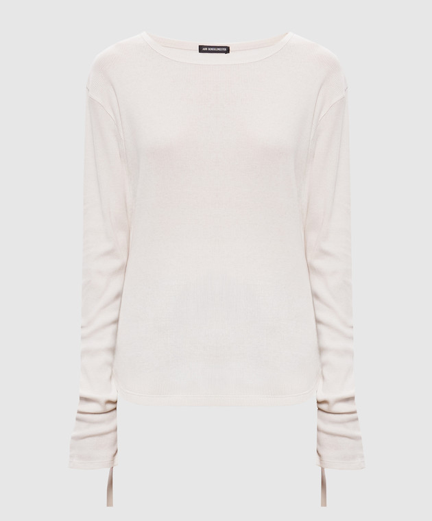 Ann Demeulemeester Лонгслив цвета айвори в рубчик B0014242FA659