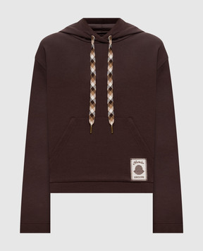 Moncler Коричневые худи с нашивкой логотипа L20938G0000189BG3