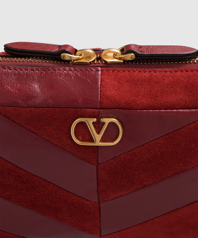 Valentino Червона шкіряна сумка Panthea з кристалами Swarovski 9W2B0S99DED зображення 4