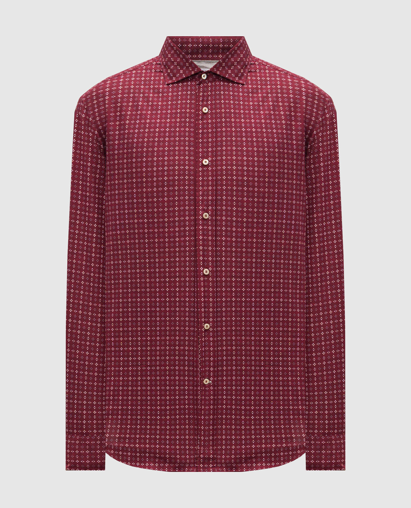 

Бордовая рубашка в узор, Бордовый, Рубашки