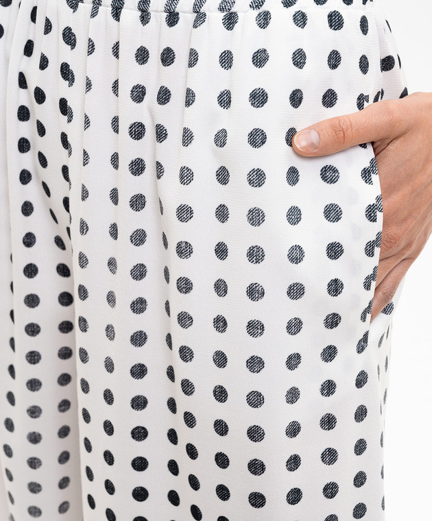 Ermanno Scervino Білі штани в горох D482P756YGU зображення 5