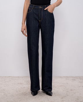 Alexander McQueen Сині джинси з патчем логотипа 843359QMADZ