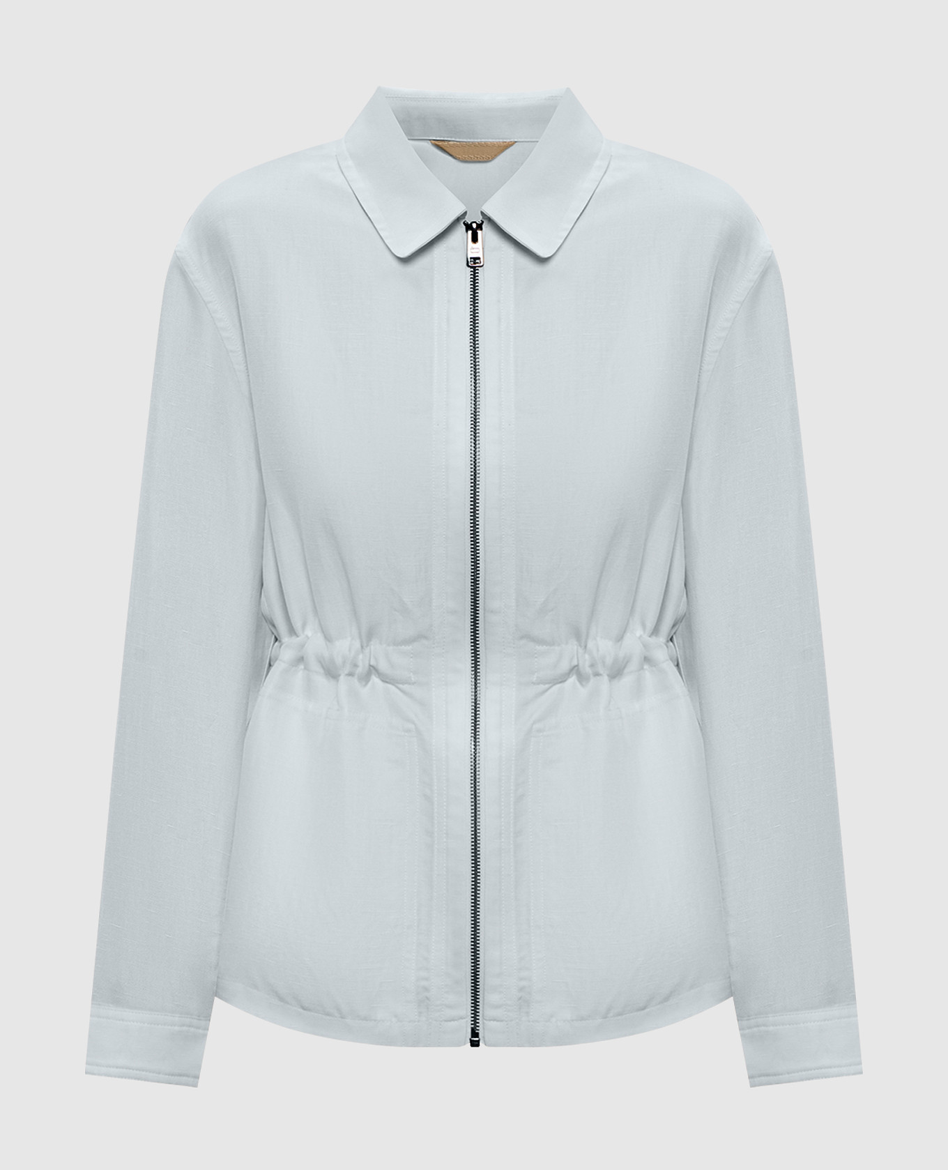 Зеленая куртка с льном