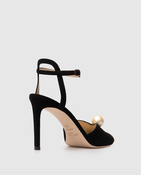 Jimmy Choo Черные замшевые босоножки Sacora SACORA85AOB