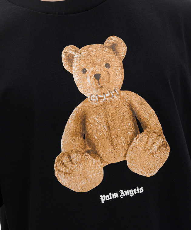 Palm Angels Чорна футболка Bear PMAA109S26JER00A зображення 5