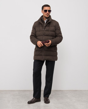 MooRER Коричневый пуховик IMEL из кашемира IMELIL