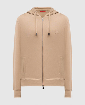 ISAIA Бежевая спортивная куртка с шелком MFRE18J0372