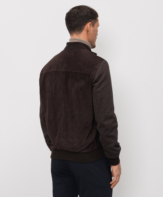 Enrico Mandelli Коричнева комбінована куртка 3T907A7405 зображення 4