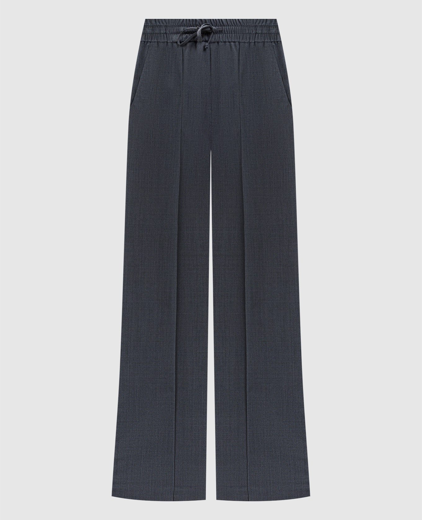 

Серые брюки REVERE с шерстью, Серый, Широкие брюки