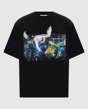 Off-White Черная футболка Caravaggio 44MAA120S26J00C