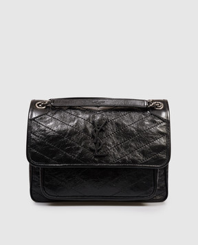 Saint Laurent Чорна шкіряна глянцева сумка NIKI 6331580EN04