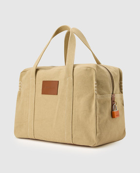 JW Anderson Бежева дорожня сумка Weekender з логотипом HB0771FA0484