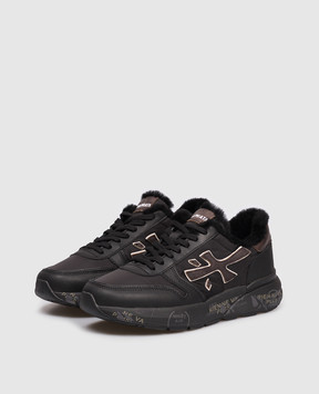 Premiata Черные комбинированные кроссовки MICK на меху MICKNM