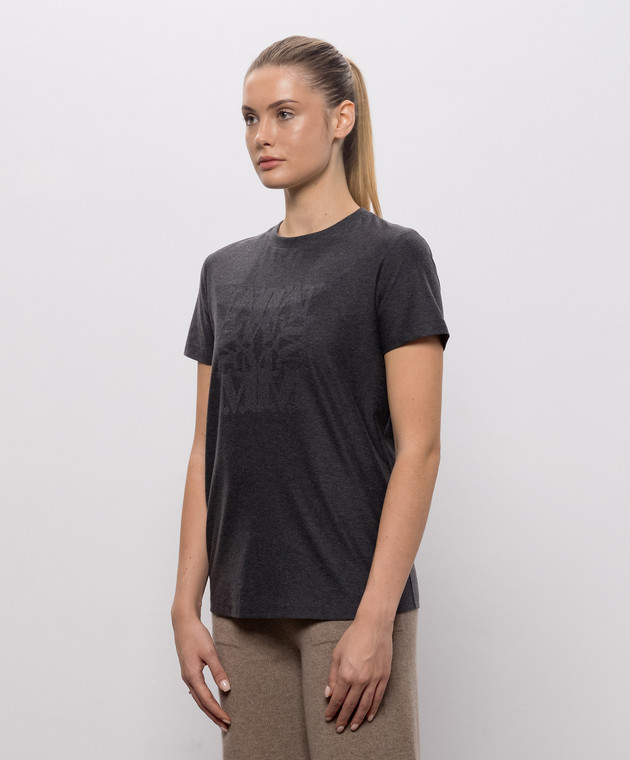 Max Mara Сіра футболка PANFILO MXMPANFILO зображення 3