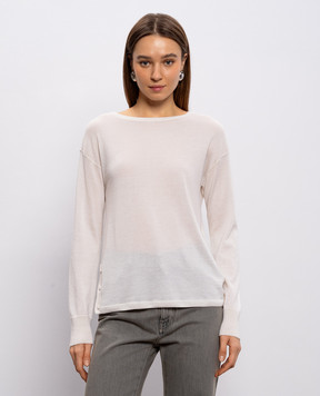 Max Mara Бежевий джемпер BELLA з кашеміру та шовку MXPTABELLA