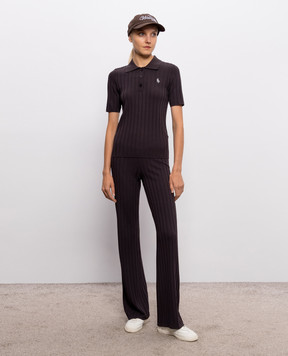 Sporty & Rich Коричневые брюки в рубчик PA049711302BR29