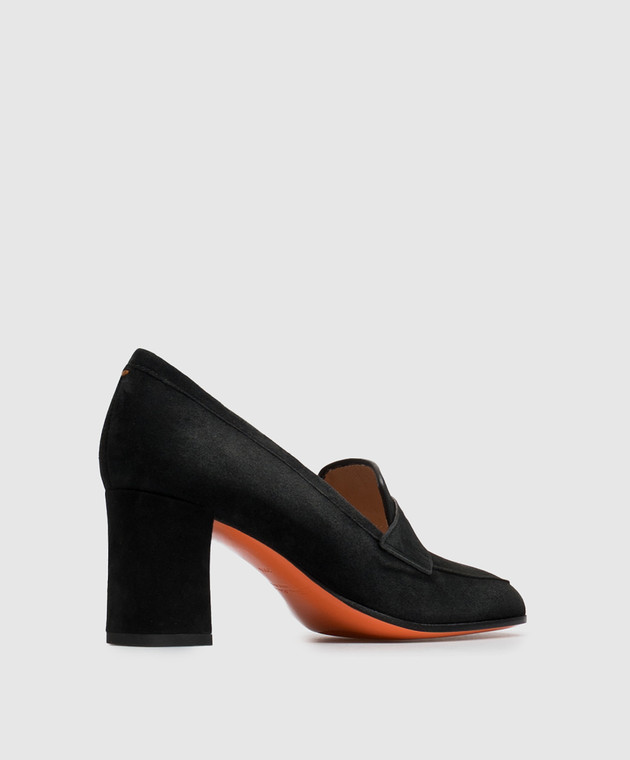 Santoni Черные замшевые туфли WDOR72446HI2NAEA изображение 3