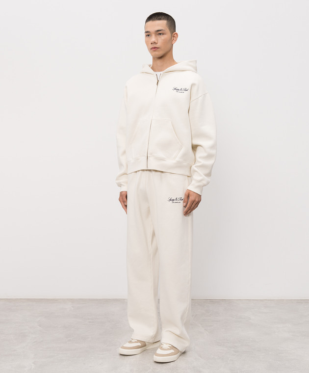 Sporty & Rich Спортивный костюм айвори с вышивкой логотипа ST09476269WH37PA07176 изображение 3