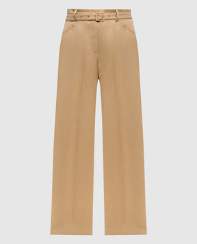 Gabriela Hearst Коричневі штани Norman з льону 2262168LI010