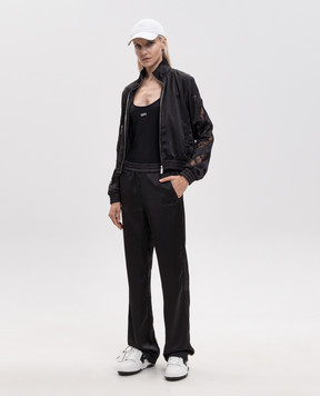 Off-White Черная футболка с принтом логотипа 2FA00630T