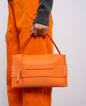 JW Anderson Оранжевая кожаная сумка Loafer HB0731LA0383