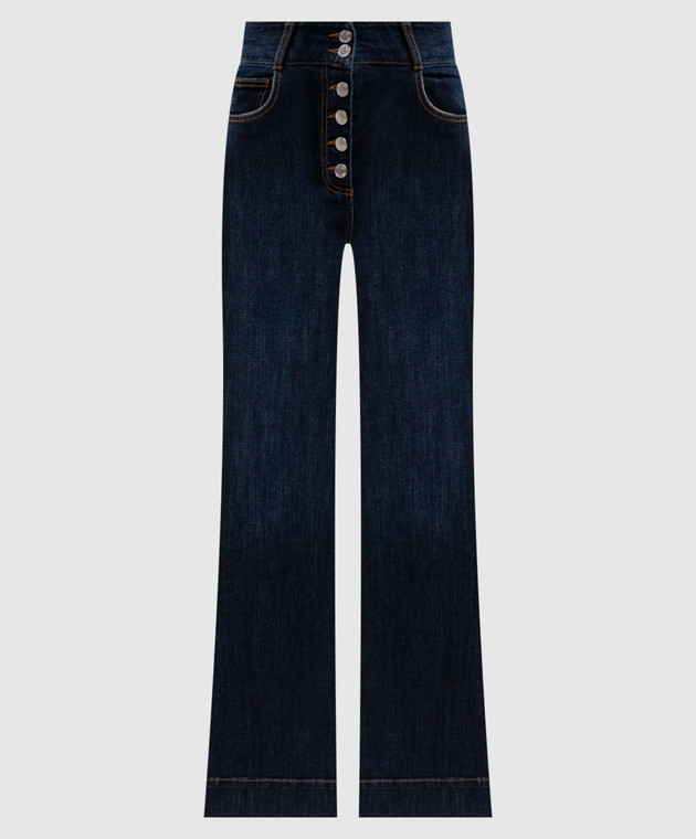 Twinset Синие джинсы-клеш с патчем 262AP2090