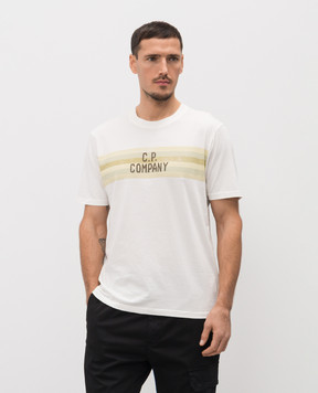 C.P. Company Біла футболка з логотипом MTS144A110579W