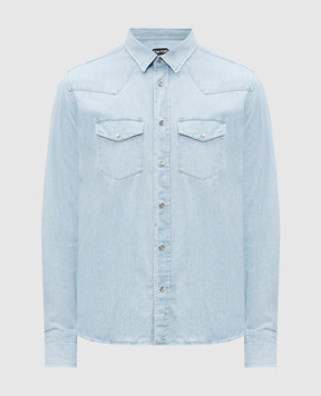 Tom Ford Голубая джинсовая рубашка HDS001FMC315