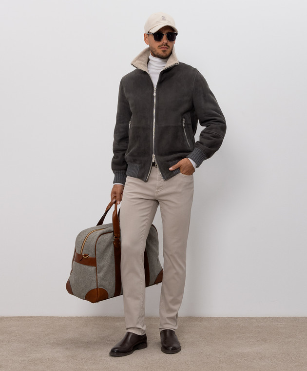Brunello Cucinelli Серые джинсы с логотип патч M277PD3210 изображение 2