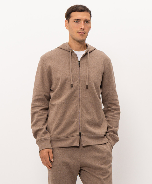 Canali Коричневая спортивная куртка MJ02454T0968 изображение 3