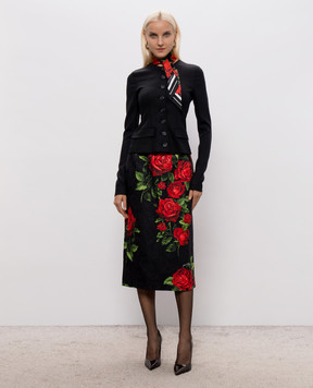 Dolce&Gabbana Черный жакет из шерсти F27HETFUBCE