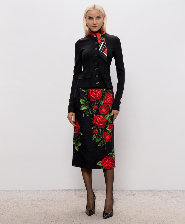 Dolce&Gabbana Чорний жакет з вовни F27HETFUBCE зображення 2