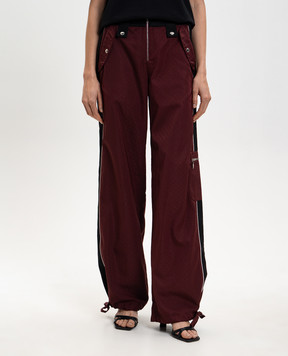 Casablanca Бордовые спортивные штаны Raver в узор WSP26TR39601