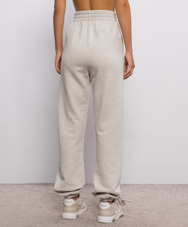 Off-White Бежевые меланжевые джоггеры с принтом логотипа 2FH00496B изображение 4