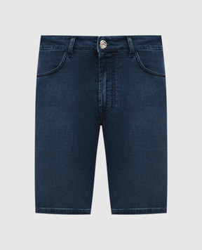 Stefano Ricci Синие джинсовые шорты с патчем логотипа MST6102160T0042