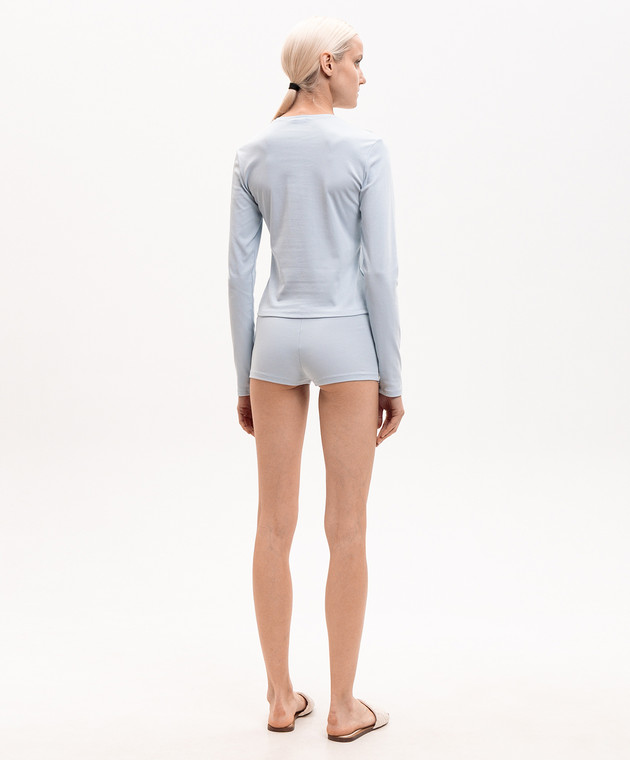 Dore & Rose Голубая пижама с нашивкой логотипа JERSEYSHORTSLEEVESET изображение 3