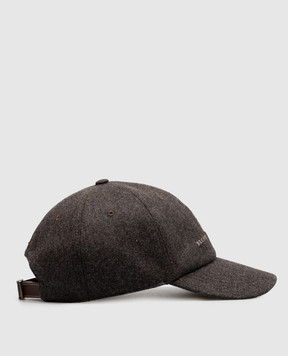 Brunello Cucinelli Коричнева кепка з вовни M038P9850