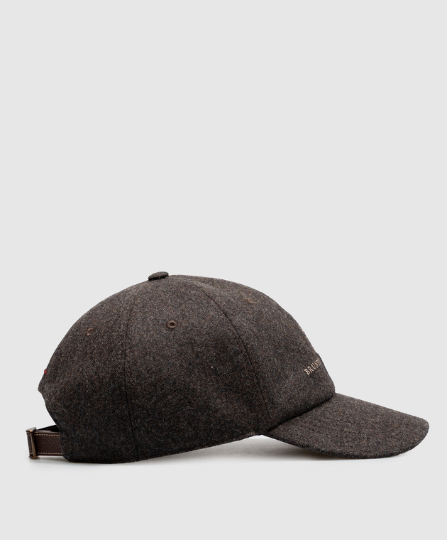 Brunello Cucinelli Коричневая кепка из шерсти M038P9850 изображение 3