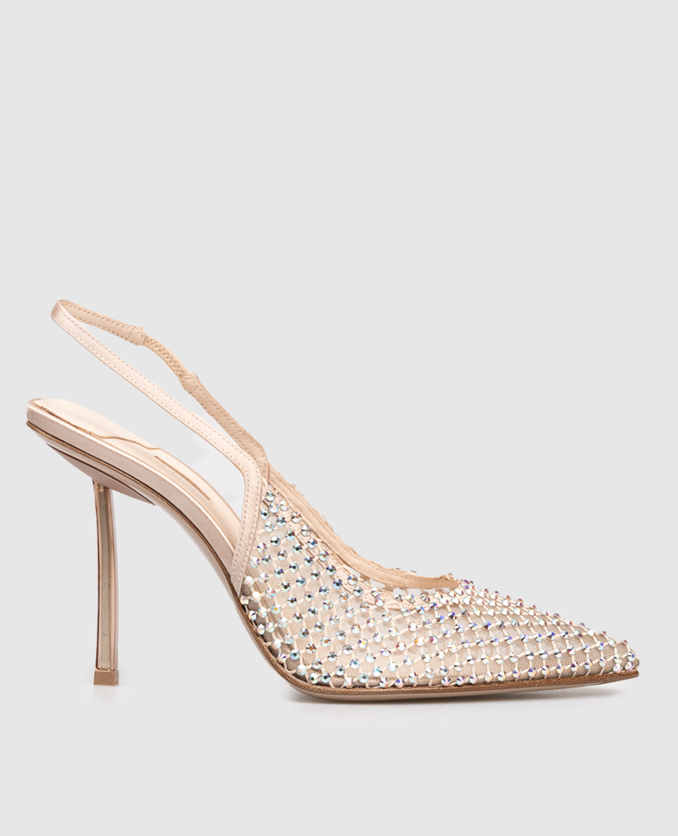 

Бежевые слингбеки GILDA с кристаллами, Бежевый, Босоножки