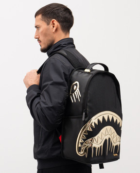 Sprayground Дитячий чорний рюкзак Goldheart Shark Drip 910B8178NSZ