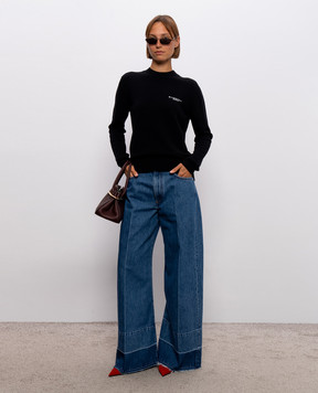 Givenchy Черный свитер из шерсти и кашемира BW90VW4ZTA