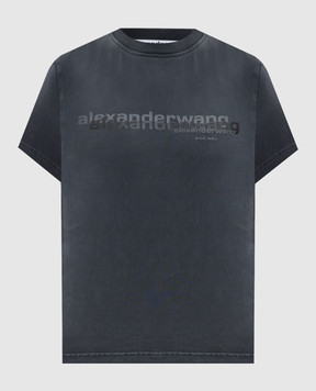 Alexander Wang Серая футболка с принтом логотипа 1CC3251103