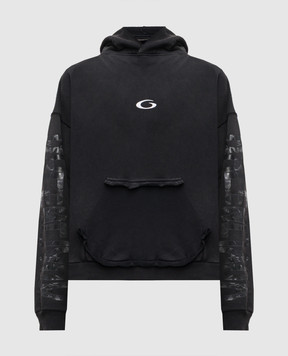Balenciaga Черные худи с винтажным эффектом 744441TTVE6
