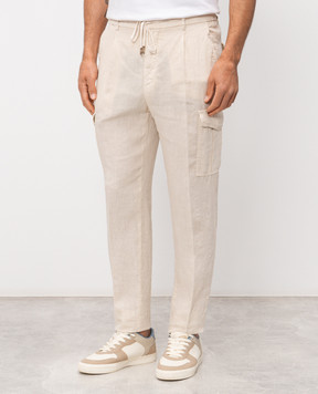 Peserico Бежеві карго з льону R54275T00D02494