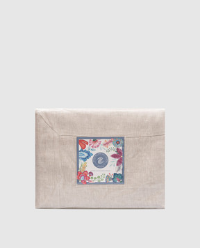 TESSITURA TOSCANA TELERIE Бежевий набір зі скатертини та серветок TIZIANO з льону NT120024080267