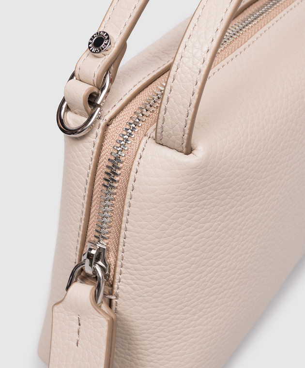 Gianni Chiarini Бежевая кожаная сумка Alifa BS8145COMMGRN изображение 4