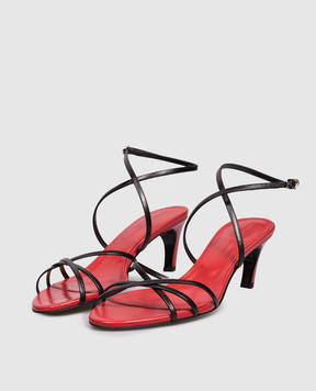 PROENZA SCHOULER Чорні шкіряні глянцеві босоніжки Uma SH261104G002WG