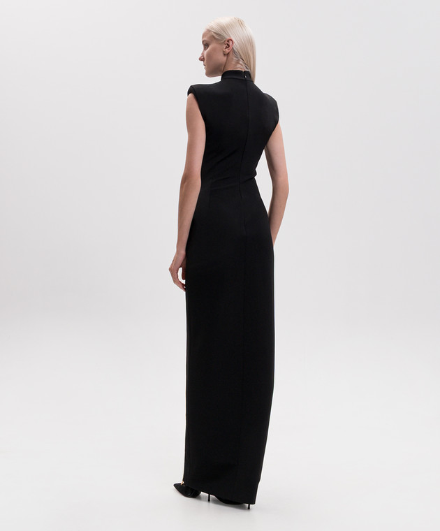 Balmain Чорна сукня з блискавкою FF0RP900JL05 зображення 3