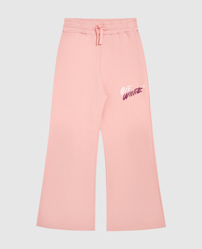 Off-White Детские розовые спортивные штаны 44GCH00DF26F001