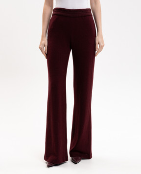 Ermanno Scervino Life Бордові штани кльош з вовною D494P708XJO